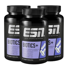 ESN Biotics+, 3 x 30 capsules, 450 billion CFU per pack, high dose, with vitamin B2 + D, only 1 capsule per day, vegetarian