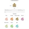 QinGoo Small Orange Chessboard Hair Clip Hair Accessories Hair Clip