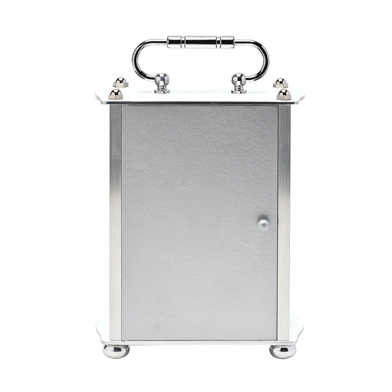 Widdop Carriage Clock in Aluminium Casing with Roman Numeral Dial
