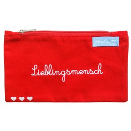 Women's Favourite Person Cosmetic Bag 12 x 20 cm Ringelsuse, red
