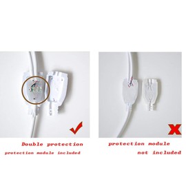 zmtyuguan 2pcs 1 to 2 Port Female Connection Cable 4 Pin Splitter Cable LED Strip Connector 2 Way Y Splitter for One to Two 5050 3528 RGB LED Light Strip with 6 Male 4 Pin Plugs