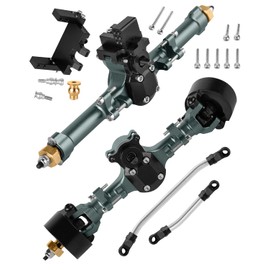 RCarmubWow +5mm Widen Axles Housing Upgrades Part for SCX24 Deadbolt C10 JLU Gladiator Bronco Deadbolt 1/24 RC Crawler,Front Rear 5mm Wider on Each Side Axle Widening,Titanium
