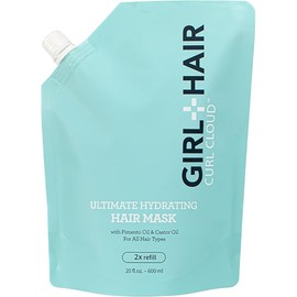 GIRL+HAIR Deep Conditioning Hair Mask Pouch | Hydrating Pimento Oil & Castor Oil For Dry, Damaged Hair | No Silicones or Parabens | New Eco-Friendly Package | 20 fl.oz