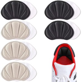 BDEPSTR 6 Paar Unsichtbare Fersenpolster gegen Rutschen & Blasen, Fersenschutz Fersenkissen Gel Antirutsch Einlagen für zu große Schuhe & Stiefel Schuhfüller Heel Protector Pads gegen Blasen-D