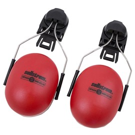 Sellstrom S23409 HPS428 Cap Mount Muff-NRR28, 5" Height, 7" Wide, 5" Length, Eva Foam, Standard, Black/Red