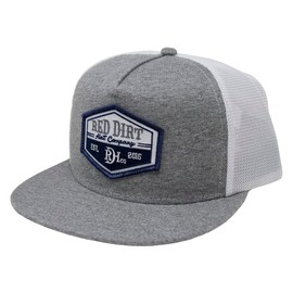 Red Dirt Hat Company Original Western 5-Panel Adjustable Snapback Hat (US, Numeric, 0, 8, Big City - Heather Grey/White)