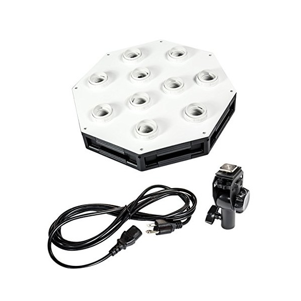 LimoStudio Photo Video Studio Octagon Panel Continuous Light 10 Bulbs Socket Holder Head, AGG1582