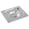 Vogue Stainless Steel 1/6 Gastronorm Pan Lid, Silver, Compatible with