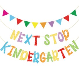 Next Stop Kindergarten Banner, Preschool Graduation Banner, Watch Out Kindergarten Here I Come, Preschool Graduation Classroom Decorations, Pre-k Graduation Decor (Pre-strung)