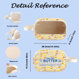 MNIGIU Funny Baker Gift Salted Butter Clear Cosmetic Bag Butter Lover Gift Pastry Chef Gift Cooking Gift for Baker Mom (ButterBag)