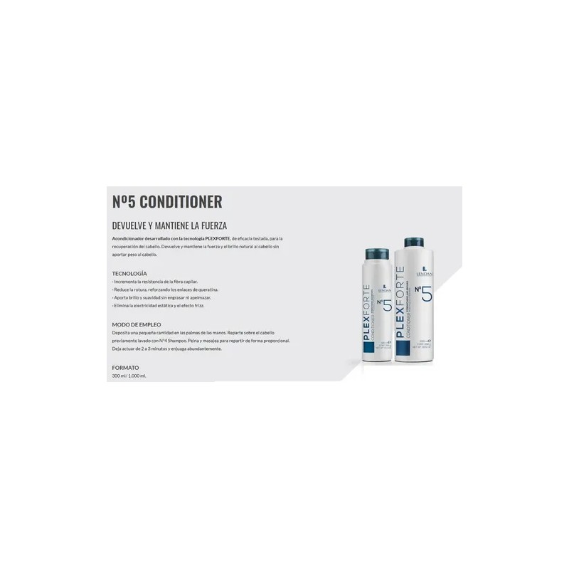 Lendan Plex Forte Reparación Shampoo 1 L Acondicionador 1l