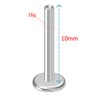 NewkeepsR 16G×10mm Threadless Flat Back Labret Stud Post Replacement, Implant