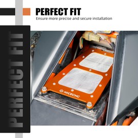 NICECNC Air Box Top Cover with SS Filter Screen Compatible with 690 Enduro R/SMC/SMCR/RALLY 2008-2024, Compatible with Husqvarna 701 ENDURO/Supermoto 2016-2024, 700 SM/ES Accessories, Orange