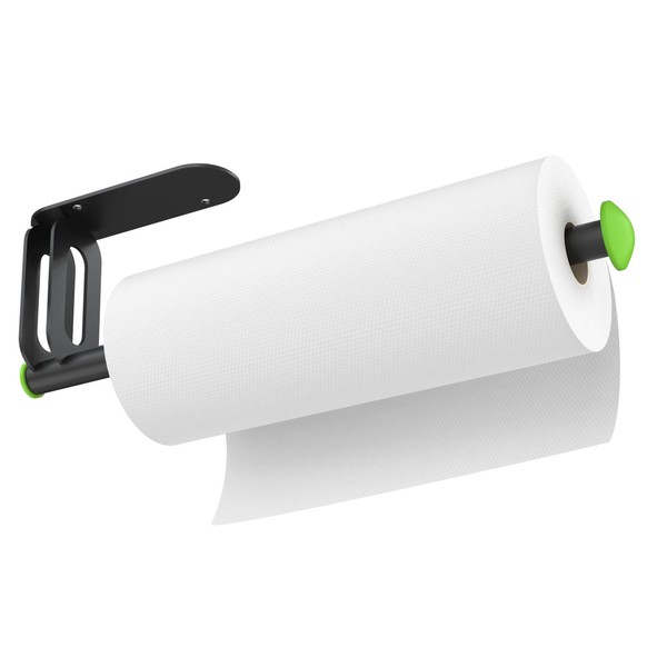 Kerisgo Paper Towel Holder, New Upgraded Under Cabinet Paper Towel