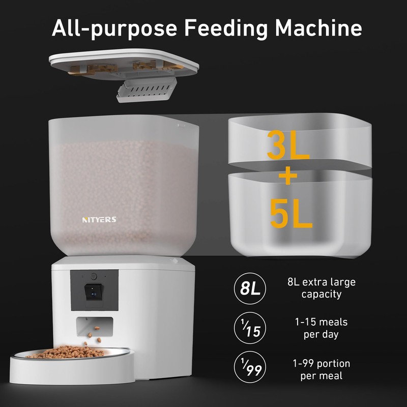 Automatic Dog & Cat Feeder with Camera & WiFi –
