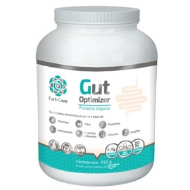 Fort Core - Gut Optimizer Vegan Protein Powder | With Glutamine, Turmeric and Ginger | No Added Sugar | Vanilla Flavor | 430g