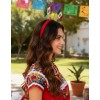 Diadema Mexico Bandera Resorte 2 Pzs Mundial Futbol