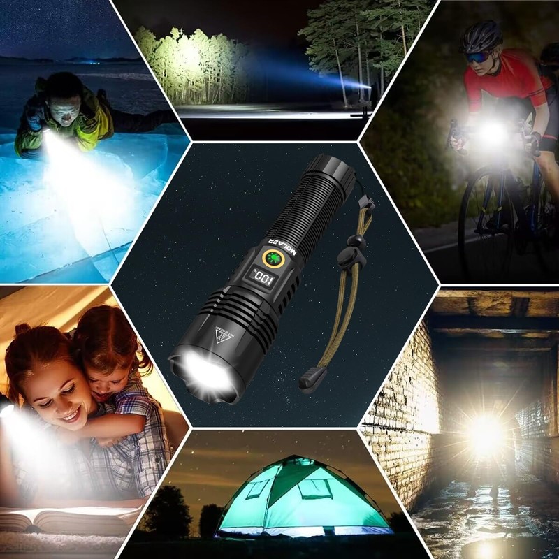 MOLAER Rechargeable Flashlights 2200 High Lumens, Super Bright LED Flashlight