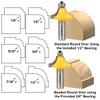 Yonico 13621 6 Bit Round Over Edge Forming Router Bit