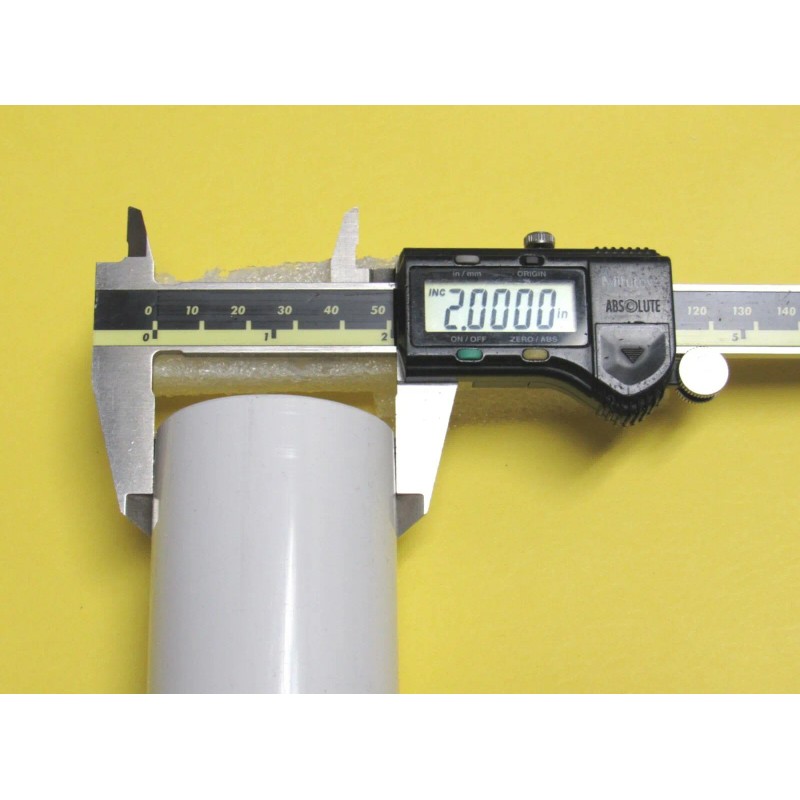 Universal 20ft Central Vacuum Pipe 2" PVC ships in 4