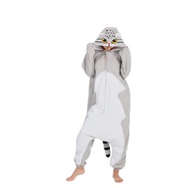 DarkCom Animal Onesie Unisex Adult Christmas Pajamas Pallas's Cat Cosplay Homewear One Piece Sleepwear X-Large