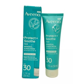 Aveeno Protect + Soothe Mineral Sunscreen SPF 30, Sensitive Skin(1.7fl/50m