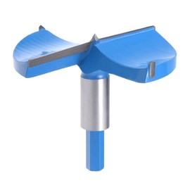 sourcing map Forstner Drill Bits 100mm, Tungsten Carbide Wood Hole Saw Auger Opener Woodworking Hinge Hole Drilling Boring Bit Cutter (Blue, Gray)