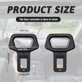 6PCS Seat Belt Clip Plug for Car, Dummy Buckle Insert for Rear Seat Belt Socket, Universal Anti Dust Slot Cover with Metal Core, Black Interior Trim