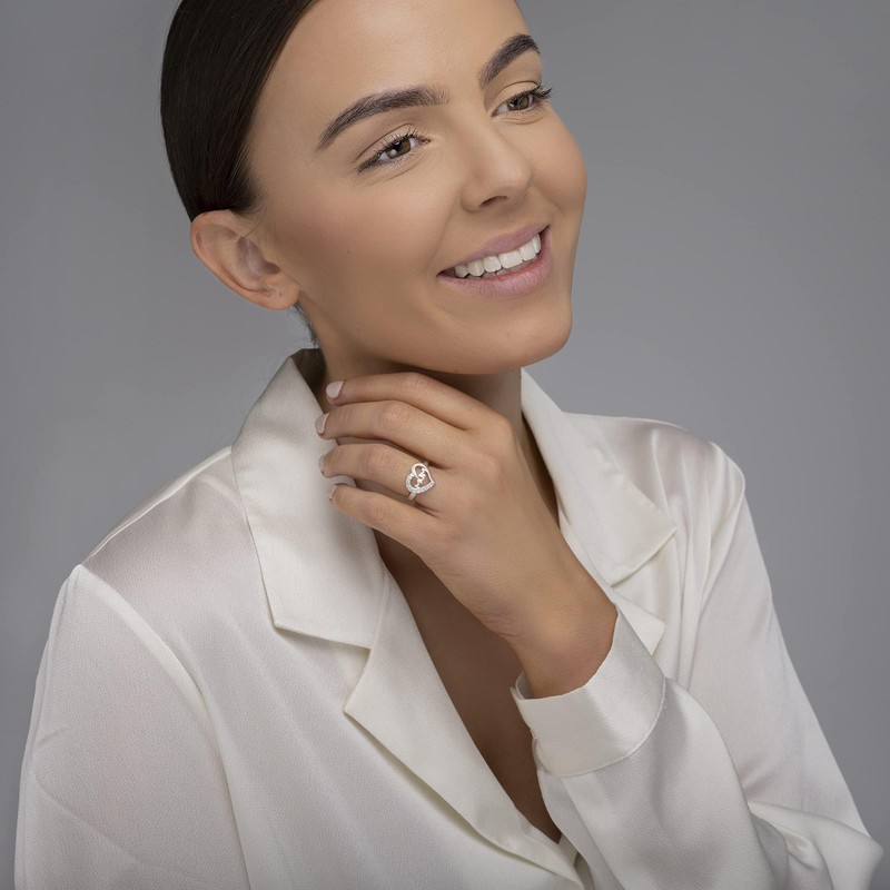 Aeon Jewellery Silver Mum Ring -925 Sterling Silver & Cubic