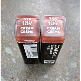 COVERGIRL 3 tubes Covergirl #520 DOLCE LATTE Exhibitionist Cream Lipstick 0.12 oz. ea