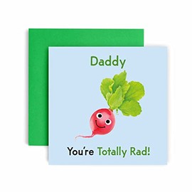 Huxters Birthday Cards for Men - You're Totally Rad! Daddy Birthday Card for him - Funny Fathers Day Card for Daddy Fun Happy Birthday - 14.8cm (Daddy)