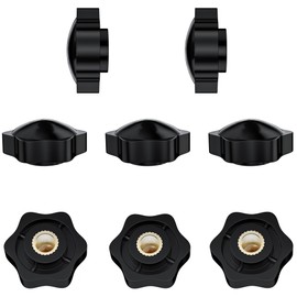 8 PCS Handle Wing Nuts,Clamping Star Knobs,Thumb Screws Nuts (M10*38mm)