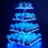 YestBuy 4 Tier Acrylic Cupcake Stand Afternoon Tea Cake Stand