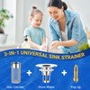 2PCS Bathroom Sink Stopper Strainer, Pop-Up Bathroom Sink Drain Strainer