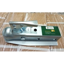 TREK POWER Straight Tongue Trailer Coupler 3500lbs For 2" Hitch Ball with 2" Channel Width