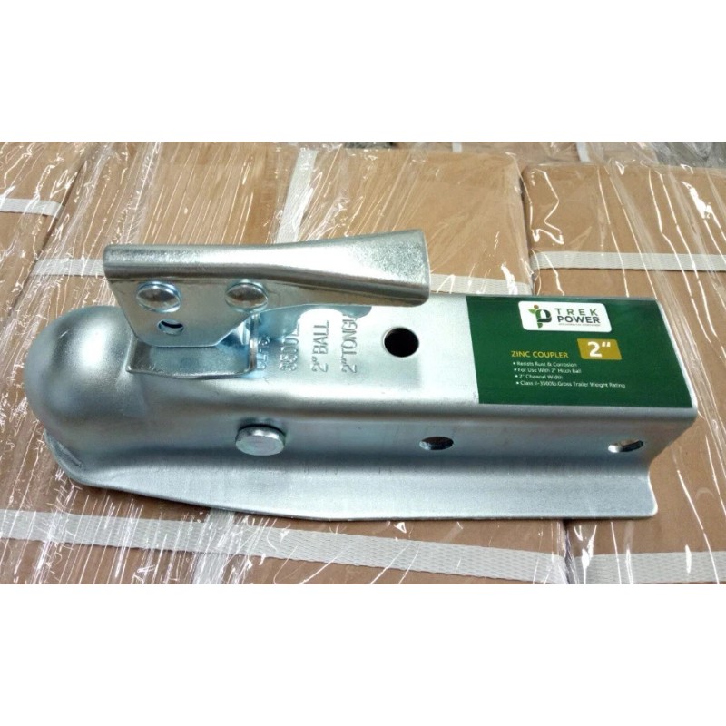 TREK POWER Straight Tongue Trailer Coupler 3500lbs For 2" Hitch