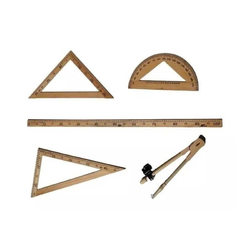 Didakta Paq. De 6 Juegos Geométricos De Maestro, Madera 5