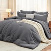 MUXHOMO 7 Pieces King Comforter Set, Soft Bed in a