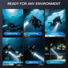 Dive Light Scuba Diving Flashlight,2000 Lumens Super Bright Rechargeable Underwater