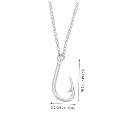 Baluue Vintage Fishing Hook Pendant Necklace for Men and Women Hypoallergenic Jewelry Statement for Nightlife and Design