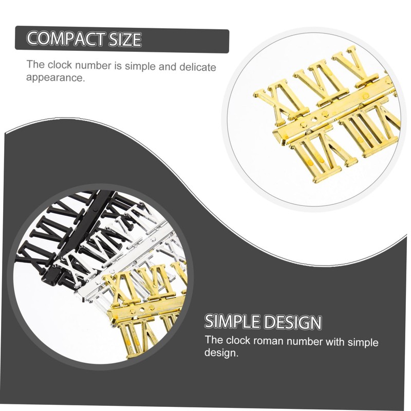 Operitacx 12 pcs Roman Clock Numerals Kit Durable Clock Numbers