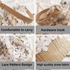 Anopo Straw Bag Shoulder Bag Wicker Women Bag Lace String