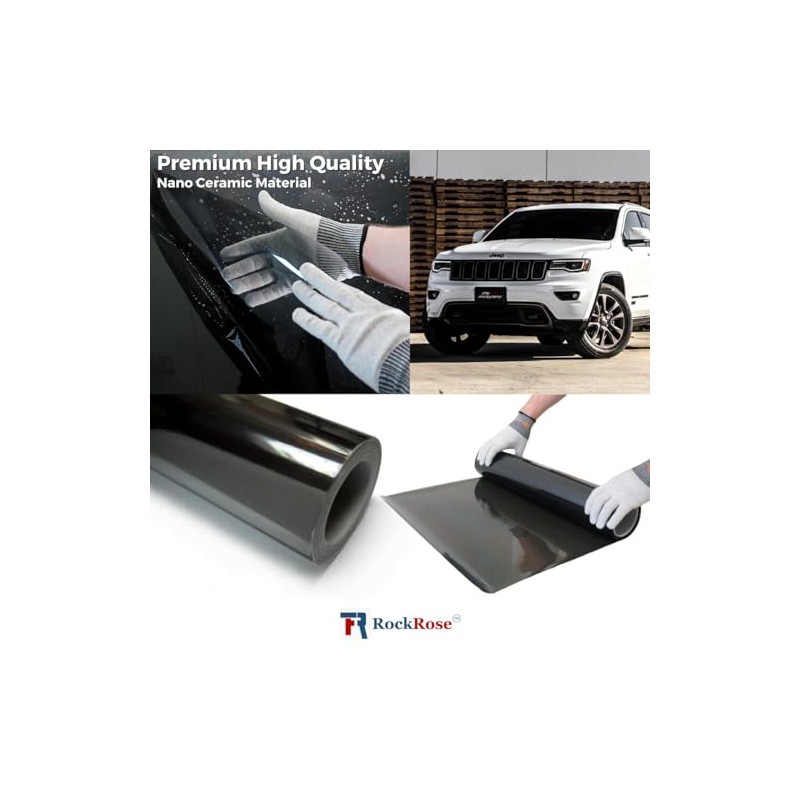RockRose Nano Ceramic Car Window Tint - Heat & UV