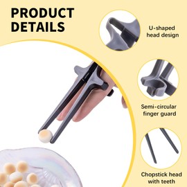 VARKAGE 8 Pieces Finger Sticks for Gamer, Finger Pliers, Finger Chopsticks for Gamer Plastic Snack, Food Tongs Clamps, Lazy Auxiliary Sticks