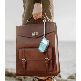 1 Pack Silicone Case Compatible with Touchland Hand Sanitizer Spray (Fit for 1 FL OZ/30 mL Ver), Portable keychain, long lanyard (Blue)