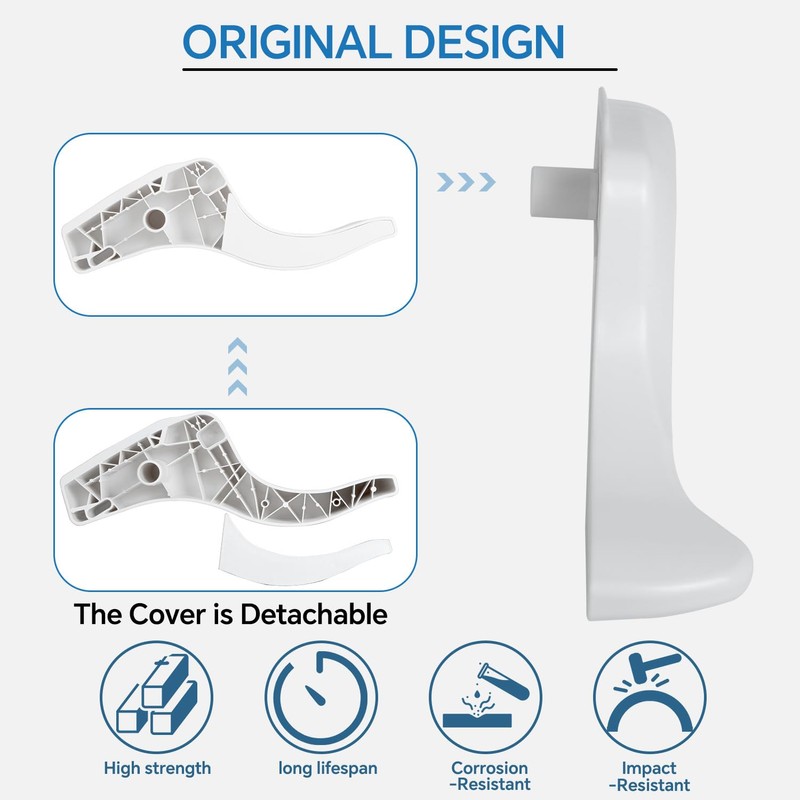 ustintec Upgrade RV Toilet High Profile Foot Pedal Compatible with
