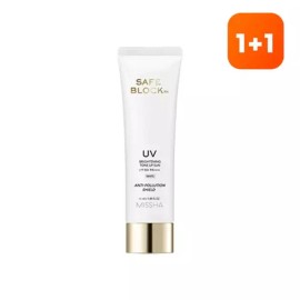 MISSHA [1+1][미샤] 세이프블록 RX 브라이트닝 톤업 선크림 SPF50＋/PA＋＋＋＋ 50ml [1+1][Missha] Safe Block RX Brightening Tone-Up Sunscreen SPF50+/PA++++ 50ml