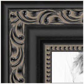 ArtToFrames 18x24 Inch Black Picture Frame, This 1.25 Inch Custom Poster Frame is Antique Black - Comes with Economy Acrylic and Corrugated Backing (WOM5106-18x24)
