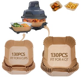 PEJATTN Crispi Air Fryer Liners Disposable for Ninja, 260PCS Crispi Air Fryer Accessories for Crispy Glass Container, Fit for 4QT & 6 Cup Air Fryer Liners