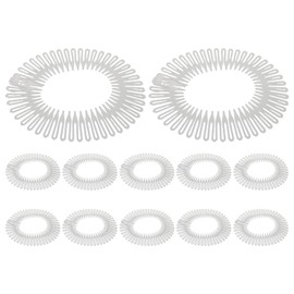 FOMIYES 12pcs Elastic Hair Combs for Women Flexible Circle Clips for Hair Management Comfortable Invisible Design Forehead and Back of Head
